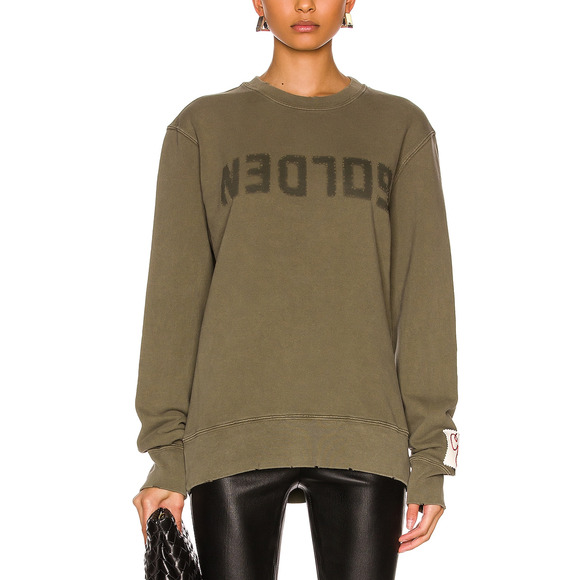 Golden Goose Golden Green Cotton M'S Regular Sweatshirt Size S - Picture 1 of 9